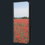 Capa Carteira Para Samsung Galaxy S5 Maleta de Wallet de splash Vermelho<br><div class="desc">Lixeira vermelha no campo de papoila. Mantenha sua energia com você aonde quer que você vá.</div>