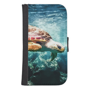 Capa Carteira Para Samsung Galaxy S4 Mar maravilhoso de turquesa da vida do oceano da