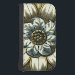 Capa Carteira Para Samsung Galaxy S4 Medalhão Floral ornamentado sobre fundo azul claro<br><div class="desc">Um fundo azul claro serve como sotaque a esta pintura de medalhão floral ornamentado pelo Vision Studio. Camadas de folhas multiplicam a beleza da flor,  dando-lhe uma qualidade muito semelhante à vida. Compre-o hoje e deixe-o florescer em sua casa!</div>