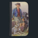 Capa Carteira Para Samsung Galaxy S4 Menino escocês com wolfhounds em um landsca das<br><div class="desc">Imagem: Menino de 73235 Scottish com wolfhounds em uma paisagem das montanhas,  1870 (w/c). Résistente,  James Jnr (1832-89). Colecção privada,  © Bonhams da foto,  Londres,  Reino Unido.  Arte,  belas artes.</div>