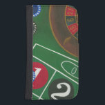 Capa Carteira Para Samsung Galaxy S4 Mesa de roletas com Chips e Roda<br><div class="desc">A roda giratória prende toda a energia na mesa roleta, mas a potência desta pintura está na representação real de uma cena de casino. O verde do feltro e a cor dos chips coloca você na mesa, esperando sua aposta para pagar. Não se esqueça de comprar sua cópia desse impressão...</div>