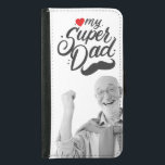 Capa Carteira Para Samsung Galaxy S5 Meu Super Pai, Dia de os pais Feliz, Foto do Pai<br><div class="desc">Este design único apresenta as palavras "Meu Super Pai" desenhado em um belo estilo de texto manuscrito preto para um toque extra de sofisticação,  e você pode personalizar as imagens para fazer um presente monótono que seja perfeito para qualquer ocasião especial,  aniversário,  Natal ou Dia de os pais!</div>
