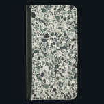 Capa Carteira Para Samsung Galaxy S5 Modern Green Terrazzo<br><div class="desc">Verdes sem Olhos Terrazzo.</div>