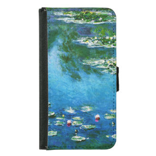 Capa Carteira Para Samsung Galaxy S5 Monet-Água-Lírios de Claude
