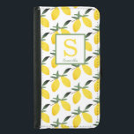 Capa Carteira Para Samsung Galaxy S5 Monograma Limon Citrus Name<br><div class="desc">Mala de carteira Monograma e Citros Samsung Galaxy com nome. Fácil de alterar o monograma e o nome na página do produto. Diversão e bom padrão de verão.</div>