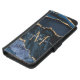 Capa Carteira Para Samsung Galaxy Monograma Nome Agate Marinho Azul Gemstone Marble  (Base)
