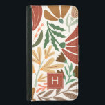 Capa Carteira Para Samsung Galaxy S5 Monograma Retro Terracotta Floral Boho<br><div class="desc">Monograma Retro Terracotta Floral Boho Samsung Galaxy S5 Wallet Case. Perfeito como presente personalizado para uma garota,  filha,  sua amiga ou oficial.</div>