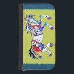 Capa Carteira Para Samsung Galaxy S4 Mystic Green Horse Wallet Case<br><div class="desc">Abstract Prancing mystic horse is quite attractive on your clutch wallet</div>