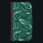 Capa Carteira Para Samsung Galaxy S4 Mystique Green<br><div class="desc">Padrão Verde Místico</div>