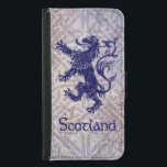 Capa Carteira Para Samsung Galaxy S5 Nó desenfreado escocês do céltico dos azuis<br><div class="desc">Dos azuis marinhos desenfreados do leão de Scotland teste padrão de nó celta</div>