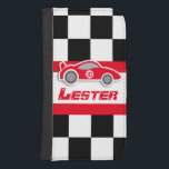 Capa Carteira Para Samsung Galaxy S4 Nome do esporte automóvel vermelho e número de rap<br><div class="desc">Mala original de esporte automóvel para carros grandes e pequenos. Perfeito para o Grande Prêmio dos Automóveis e outros jovens fãs de esporte automóvel e cabeças de gasolina. Este gabinete projetado de forma exclusiva apresenta bandeira gráfica e carro esportivo vermelho. Personalize com seu nome, número especial ou idade. Exemplo: Lê...</div>