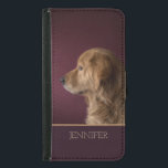 Capa Carteira Para Samsung Galaxy S5 Nome Personalizado do ouro Retriever | Cão<br><div class="desc">Este design apresenta um cão do Retriever Ouro com a opção de personalizar ou apagar o nome do texto escrito na popular tipografia moderna. #retriever #dog #personalizado #bolsa #cachorrinho #cachorrinho #presentes #presentes #moda #Samsung</div>