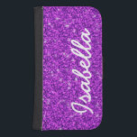 CAPA CARTEIRA PARA SAMSUNG GALAXY S4 O BRILHO ROXO FEMININO IMPRIMIU PERSONALIZADO<br><div class="desc">Bonito, divertimento, o efeito roxo brilhante feminino do brilho imprimiu o design com texto branco. Você pode personalizar com seu nome, seu texto ou suas iniciais para tê-lo monogrammed em uma pia batismal corajosa do roteiro. O na moda de Elke Clarke© A, forma o design na moda, chique para ela....</div>