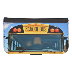 Capa Carteira Para Samsung Galaxy S4 Ônibus escolar com luzes âmbar e vermelha