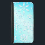 Capa Carteira Para Samsung Galaxy S5 Padrão Crystal Snowflakes<br><div class="desc">Padrão Crystal Snowflakes. Design Copyright BluedarkkArt</div>