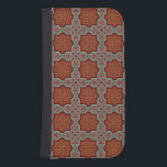 Capa Carteira Para Samsung Galaxy S4 Padrão de Azulejo Clássico do Teal de Ferrugem Ele<br><div class="desc">Este padrão clássico de azulejo Moorish foi colorido em tons de vermelho ferrugem e lacre para um design eterno elegante que irá servir a qualquer um. Projetado por Designs de Lark</div>