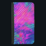 Capa Carteira Para Samsung Galaxy S5 Padrão de ondulações azuis cor-de-rosa-quente abst<br><div class="desc">Um padrão abstrato brilhante e colorido em tons de rosa quente,  azul e turquesa. O design é um efeito ondulado. Faz um belo caso moderno,  decorativo e protetor para seu telefone.</div>