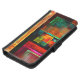 Capa Carteira Para Samsung Galaxy Padrão Moderno de Abstrato de Arte Quadrados Color (Base)