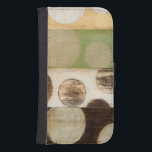 Capa Carteira Para Samsung Galaxy S4 Painel da Madeira de Tom Terrestre com Círculos<br><div class="desc">Criada por Norman Wyatt Jr., essa pintura foi feita utilizando o processo francês conhecido como Giclee para borrifar gotas de tinta em uma canvas. Perda-se nos círculos concêntricos, o derretimento das cores do tom da terra através da pintura, ou o aspecto do painel de madeira da peça. Uma compra de...</div>