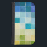 Capa Carteira Para Samsung Galaxy S4 Paisagem com Quadrados Pixilados Multicoloridos<br><div class="desc">Megan Meagher criou esta peça utilizando um estilo conhecido como pixilação digital. Artistas usam programas de computador para design e desenhar suas peças,  produzindo representações impressionistas das configurações do mundo real. Se você ama abstrato,  arte experimental é para você!</div>