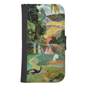 Capa Carteira Para Samsung Galaxy S4 Paul Gauguin  Matamoe ou Paisagem com Peacocks