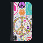 Capa Carteira Para Samsung Galaxy S4 Paz & colagem de Paisley<br><div class="desc">Eu sou um hippie idoso,  e um embaraço a meus netos… um fato que me dê a grande alegria. Os símbolos de paz & paisley fazem-me feliz.</div>