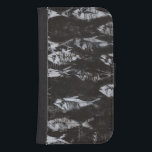 Capa Carteira Para Samsung Galaxy S4 Peixes Brancos Fósseis em Fundo Negro<br><div class="desc">Esta imagem inspirada em fósseis é perfeita para a sua coleção de peixes. Esta imagem é simples,  pois inclui apenas duas cores: preto e branco. Escolha esta impressão artística hoje mesmo no seu produto.</div>