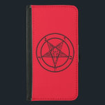 Capa Carteira Para Samsung Galaxy S5 Pentagrama do Baphomet<br><div class="desc">Baphomet Pentagram Samsung Galaxy S5 Wallet Case</div>