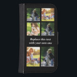 Capa Carteira Para Samsung Galaxy S4 Personalizar colagem de fotos e texto Case-Mate iP<br><div class="desc">Personalizar colagem e texto de fotos</div>