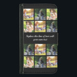 Capa Carteira Para Samsung Galaxy S5 Personalizar colagem de fotos e texto Case-Mate iP<br><div class="desc">Personalizar colagem e texto de fotos</div>