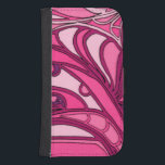 Capa Carteira Para Samsung Galaxy S4 Pintura cor-de-rosa abstrata do painel<br><div class="desc">Um impressão de Daliesque,  esta pintura cor-de-rosa abstrata por Tina Kafantaris caracteriza as linhas torcidas,  derretidas segmentadas em três painéis. Um impressão surrealista vibrante que olhasse grande em um número de produtos. Obtenha seu hoje!</div>