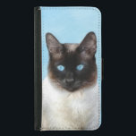 Capa Carteira Para Samsung Galaxy S5 Pintura de Gatos Siameses - Arte de Gato Original<br><div class="desc">Retrato de Gato Siamês, pintura original. Nós nos especializamos em arte original engraçada e engraçada. Comprar isso para você mesmo ou como um presente excelente para seus amigos adoráveis do Gato Siamês. Seja criativo - clique em PERSONALIZAR para adicionar/remover/alterar texto, redimensionar a imagem, alterar as cores ou qualquer outra coisa...</div>