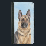 Capa Carteira Para Samsung Galaxy S5 Pintura de german shepherd - Arte de Cachorro Orig<br><div class="desc">Retrato de cão german shepherd, pintura original. Nós nos especializamos em arte original engraçada e engraçada. Comprar isso para você mesmo ou como um presente excelente para seus amigos German shepherd. Seja criativo - clique em PERSONALIZAR para adicionar/remover/alterar texto, redimensionar a imagem, alterar as cores ou qualquer outra coisa que...</div>