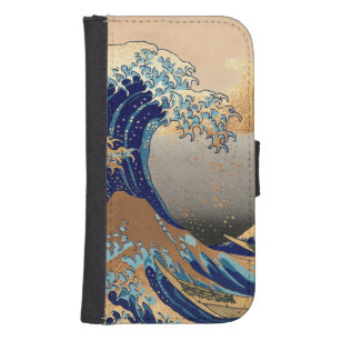 Capa Carteira Para Samsung Galaxy S4 PixDezines Vintage, Excelente Wave, Hokusai 葛 飾 北 