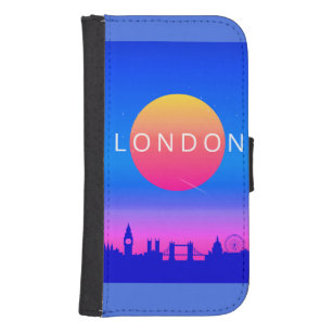 Capa Carteira Para Samsung Galaxy S4 Poster de viagens dos marcos de Londres