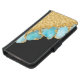 Capa Carteira Para Samsung Galaxy Preto Elegante Dourado (Base)