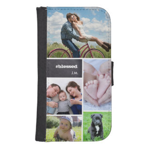 Capa Carteira Para Samsung Galaxy S4 Quadro #blessed colagem personalizado da foto