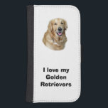 Capa Carteira Para Samsung Galaxy S4 Retrato de foto de cão do ouro Retriever<br><div class="desc">Um belo retrato de foto de cão do Retriever, Ouro bonito, para amantes de animais e animais de estimação e donos de cães, muda facilmente a cor de fundo de mais de 200 cores personalizáveis, e personaliza com seu próprio texto, para seu cachorro trabalhador, ou canil. Você pode até mudar...</div>