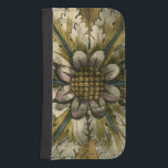 Capa Carteira Para Samsung Galaxy S4 Rosetas de Demarcação Decorativa no Fundo das Cinz<br><div class="desc">Jennifer Goldberger produziu este damasco decorativo apresentando uma bela roseta sobre um fundo de cinza. Um damasco é um padrão tecido que pode ser feito de seda, lã, linho ou outros tecidos que foram inventados durante o império bizantino. Compre esta impressão para mostrar aos seus amigos o seu amor pela...</div>