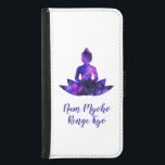 Capa Carteira Para Samsung Galaxy S5 Roxo Espiritual Lotus Yoga Nam Myoho Renge Kyo<br><div class="desc">O ioga púrpura se posiciona numa silhueta de flores de lótus com legal roxo e diagonais o fundo digital de abstrato parece incrível em diferentes produtos. Nam myoho renge kyo é um canto budista SGI para trazer o bodhisattva para você. Altere o texto para qualquer citação inspiradora ou motivacional que...</div>