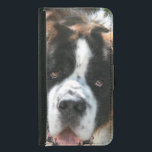 Capa Carteira Para Samsung Galaxy S5 St Bernard<br><div class="desc">Um fim acima da cara de um St Bernard.</div>