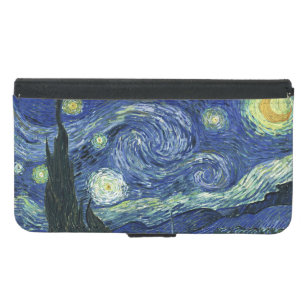 Capa Carteira Para Samsung Galaxy S5 Starry Night Vincent van Gogh Fine Art Painting
