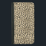 Capa Carteira Para Samsung Galaxy S5 Tan Leopard Print<br><div class="desc">O padrão das formas de impressão leopardo sem costura é castanho.</div>