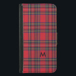 Capa Carteira Para Samsung Galaxy S5 Tartan real de Stewart<br><div class="desc">Tartan real de Stewart com caso do monograma S5.</div>