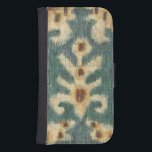 Capa Carteira Para Samsung Galaxy S4 Tecido de Design Ikat decorativa por Chariklia Zar<br><div class="desc">Um padrão abstrato feito por Chariklia Zarris,  ele apresenta um design conhecido como ikat. Essa forma particular de tecelagem utiliza a resistência ao tingimento,  o que impede que o corante penetre em todo o tecido. Isso cria padrões interessantes em um tecido que parece incrível em sua parede!</div>
