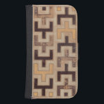 Capa Carteira Para Samsung Galaxy S4 Teste padrão decorativo de Mudcloth do africano<br><div class="desc">Teste padrão africano decorativo do mudcloth pelo Jr. de Wyatt do normando que caracteriza as formas geométricas que parecem caber junto. Os fãs de Tetris ou as formas geométricas devem fazer esta compra hoje!</div>