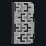 Capa Carteira Para Samsung Galaxy S4 Têxtil africano de mudo com Padrões geométricos<br><div class="desc">Esta impressão foi feita por Norman Wyatt Jr. no estilo de uma lama africana. O tecido de lama é originário do Mali e é um sinal de identidade cultural. Mostre seu amor pela cultura global e pelos padrões geométricos comprando este impressão!</div>