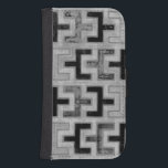 Capa Carteira Para Samsung Galaxy S4 Têxtil africano de mudo com Padrões geométricos<br><div class="desc">Esta impressão foi feita por Norman Wyatt Jr. no estilo de uma lama africana. O tecido de lama é originário do Mali e é um sinal de identidade cultural. Mostre seu amor pela cultura global e pelos padrões geométricos comprando este impressão!</div>