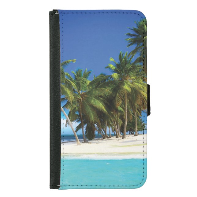 Capa Carteira Para Samsung Galaxy Travesseiro decorativo de praia exótico (Frente)