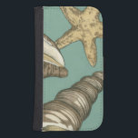 Capa Carteira Para Samsung Galaxy S4 Trio de Shell Pequeno no Teal<br><div class="desc">Megan Meagher é conhecida por suas simples peças de arte. Essa imagem captura a simplicidade dos tesouros da costa,  de conchas e de estrelas-do-mar. Meagher engloba um fundo lacrimogêneo em sua imagem para contrastar esses tesouros. Pegue este impressão de arte hoje no seu produto Zazzle hoje.</div>
